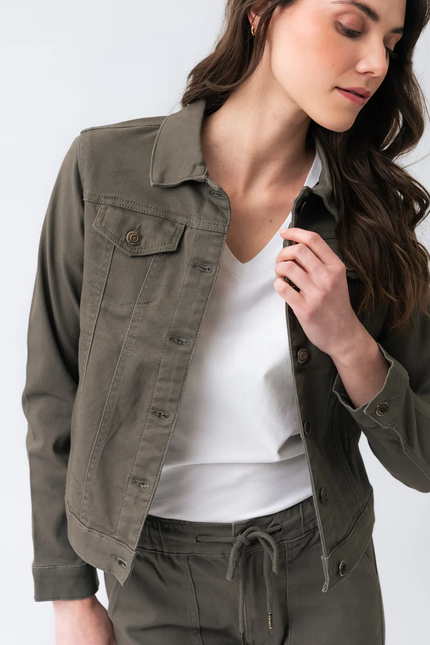 La veste de jeans extensible colorée - Image 5