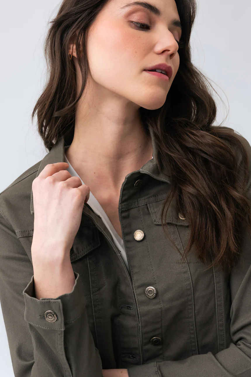 La veste de jeans extensible colorée - Image 6