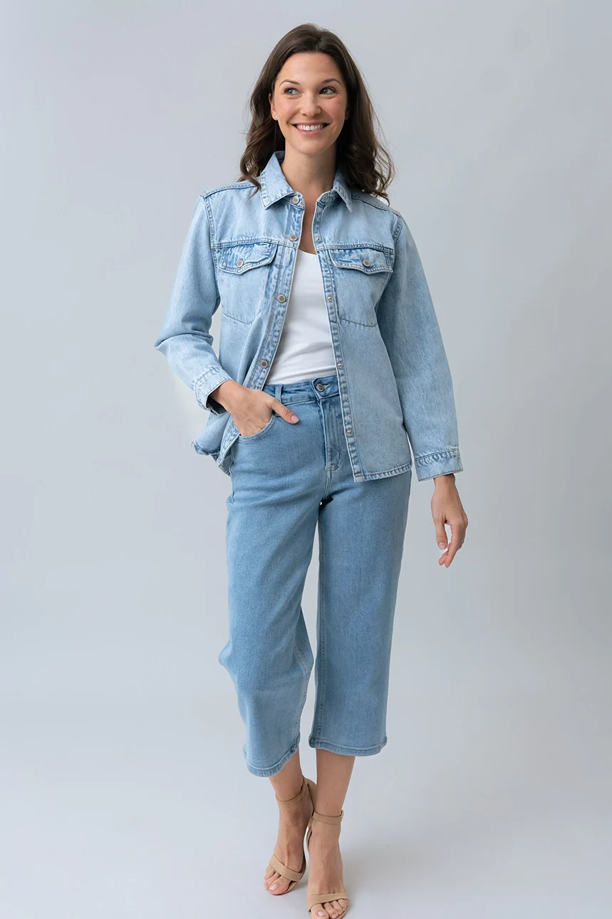 Le jeans écourté jambe large | Modèle Lily