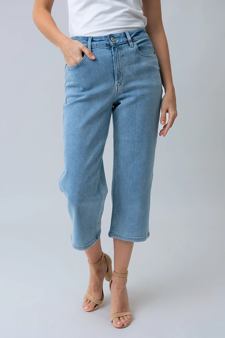 Le jeans écourté jambe large | Modèle Lily - Image 2
