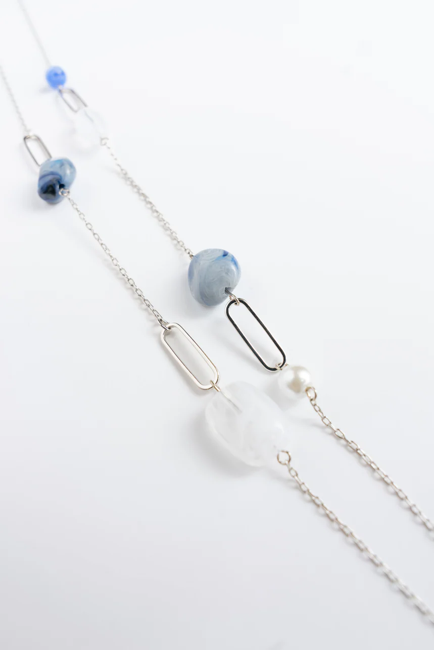 Le collier chaîne pierres variées - Image 2