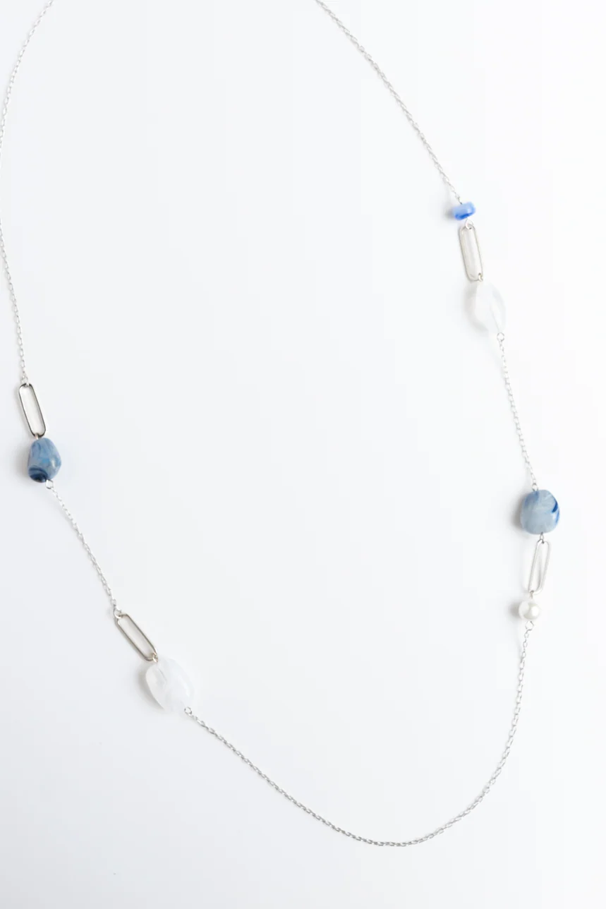 Le collier chaîne pierres variées - Image 3