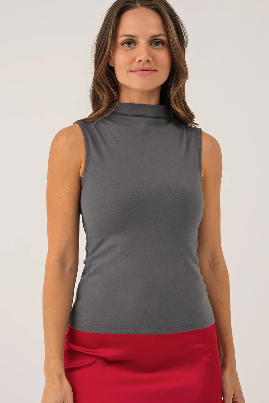 La camisole près du corps avec col montant - Image 4