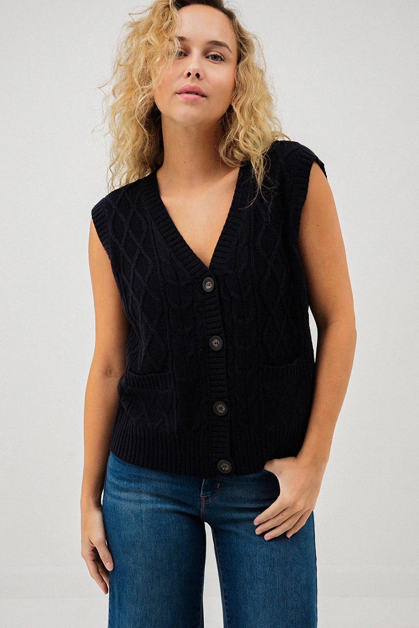 La veste sans manches en tricot - Image 4