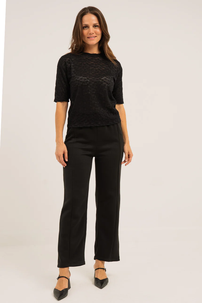 Le pantalon jambe large noir - Image 4