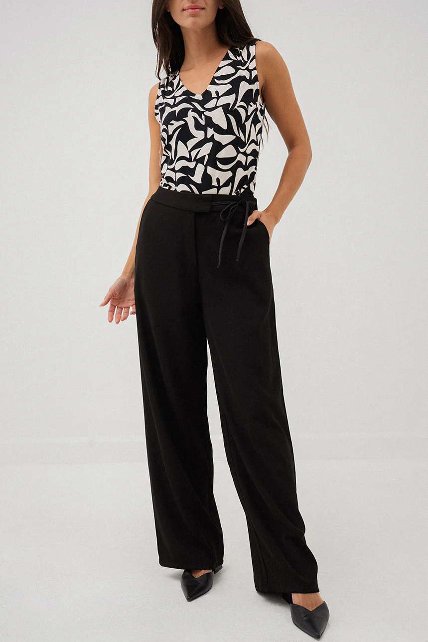 Le pantalon chic noir avec boucle à la ceinture - Image 4