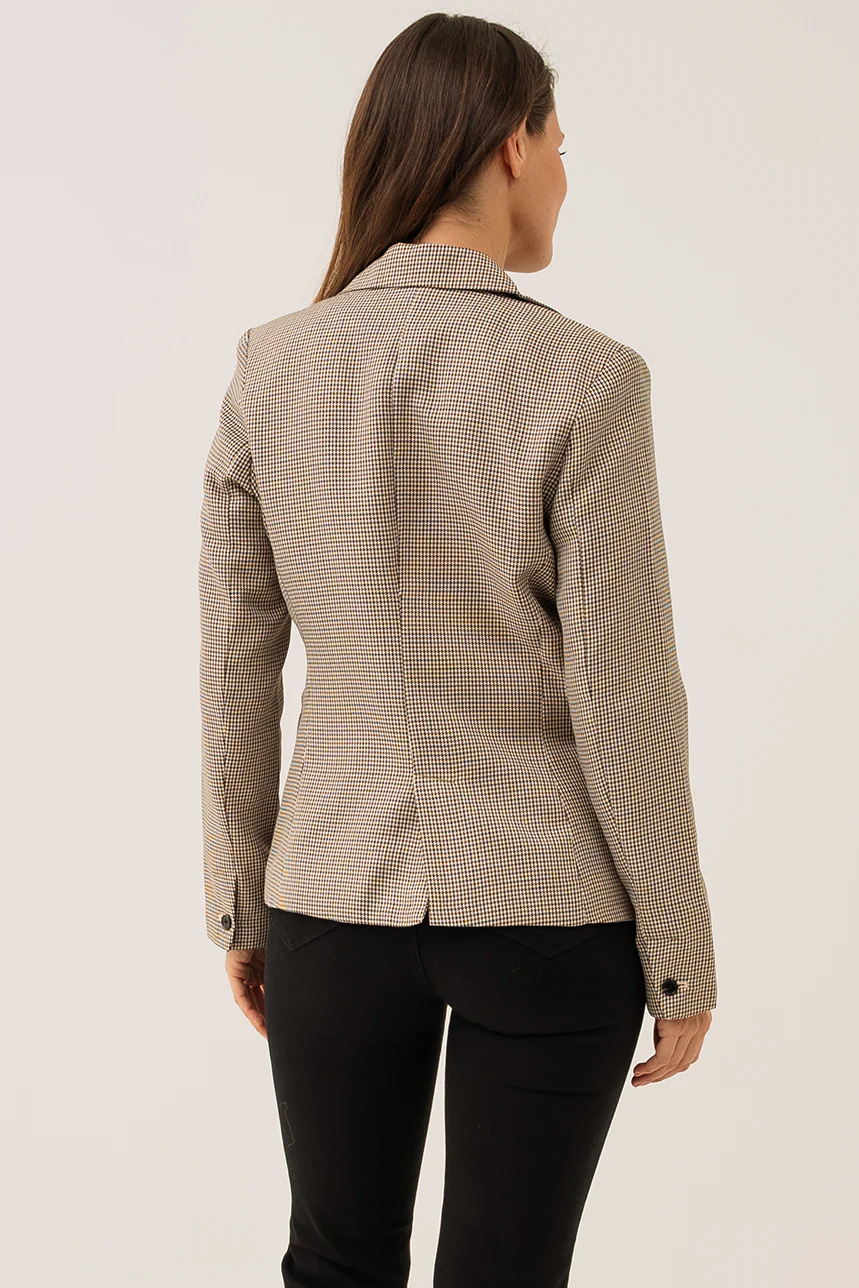 Le blazer en pied de poule brun - Image 4