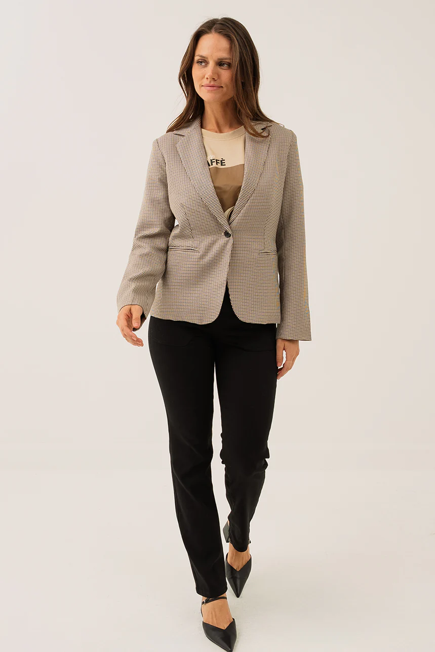 Le blazer en pied de poule brun - Image 5