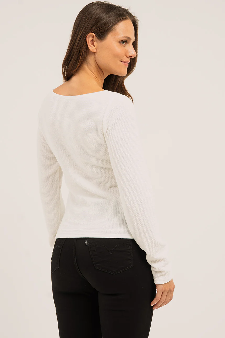 Le t-shirt manches longues en tricot texturé - Image 3