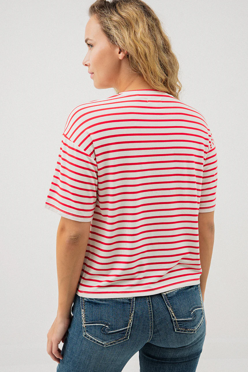 Le t-shirt à manches courtes rayé légèrement “Boxy” - Image 8