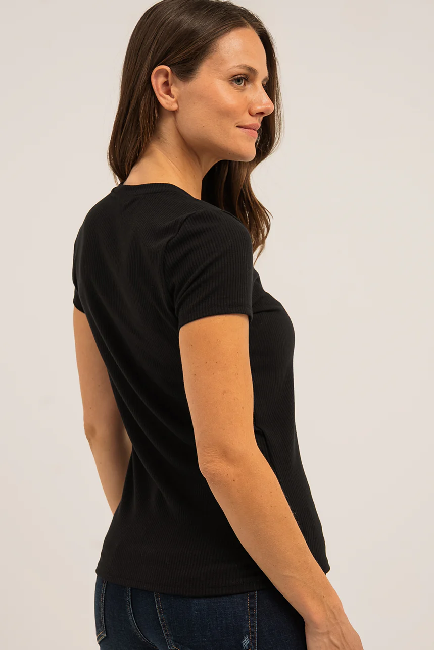 Le t-shirt côtelé à manches courtes - Image 6