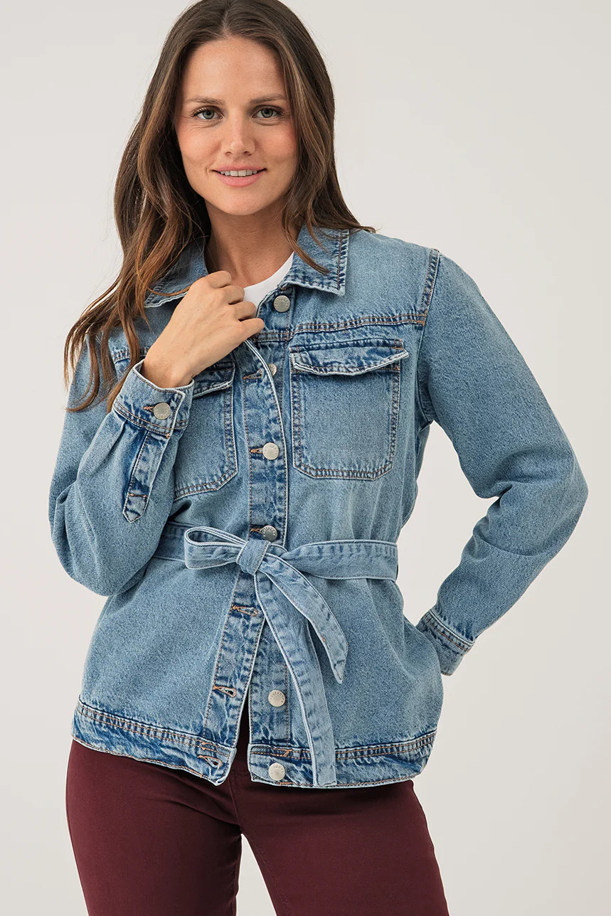 La veste en denim bleu - Image 3