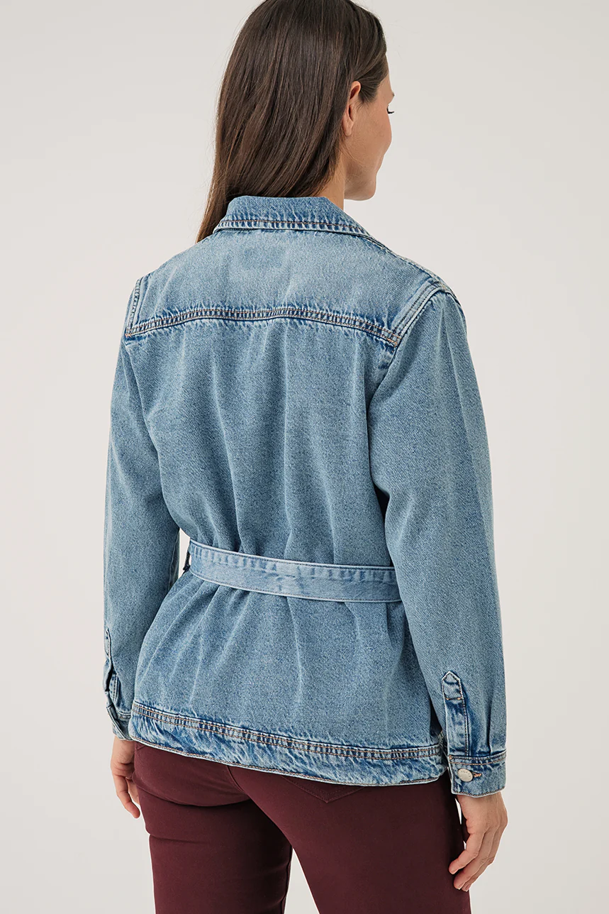 La veste en denim bleu - Image 5