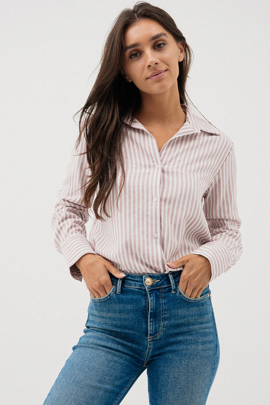 La blouse rayée rose et blanc - Image 2