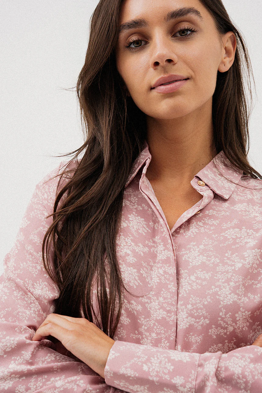 La blouse fleurie rose - Image 3