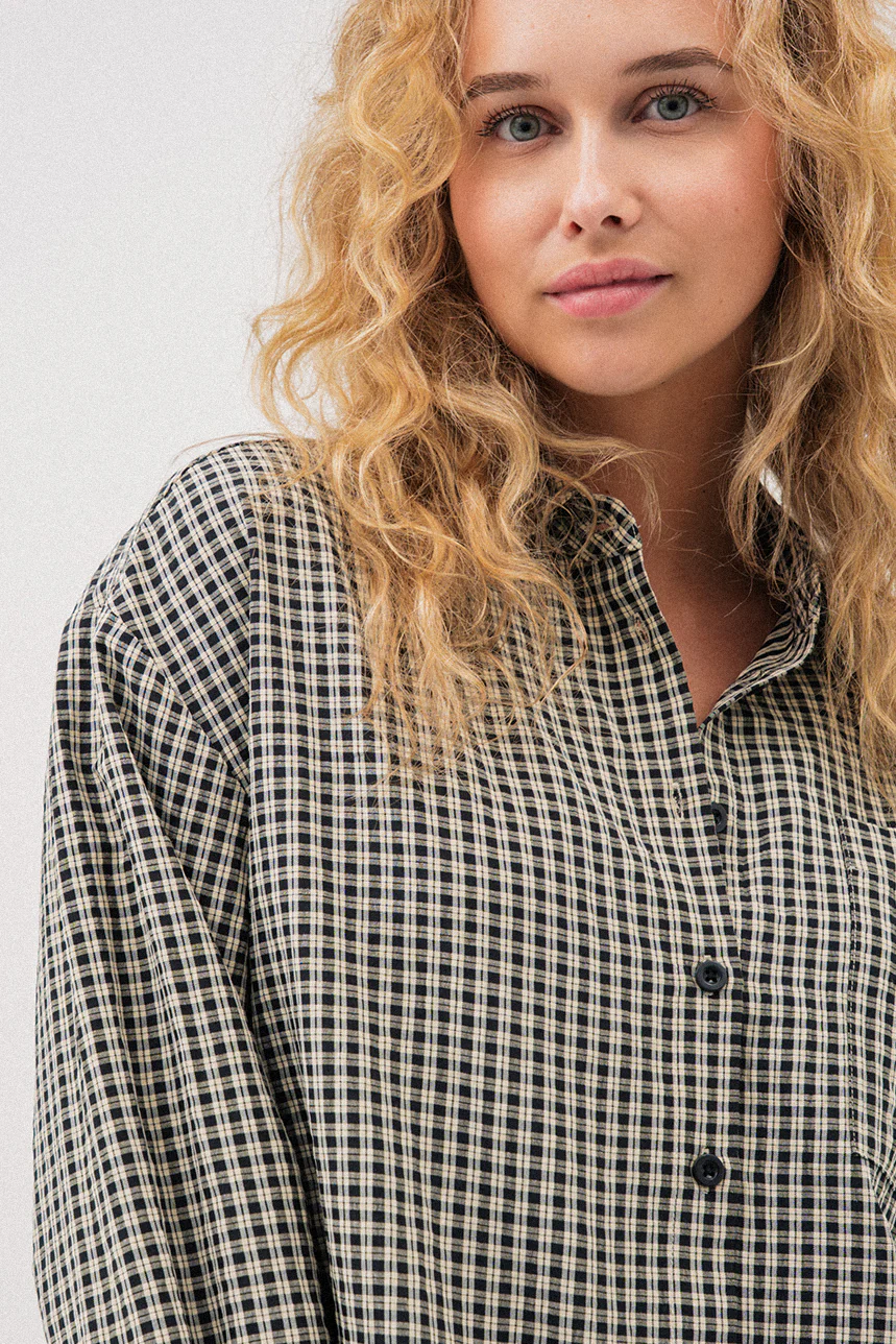 La blouse ample à carreaux - Image 3