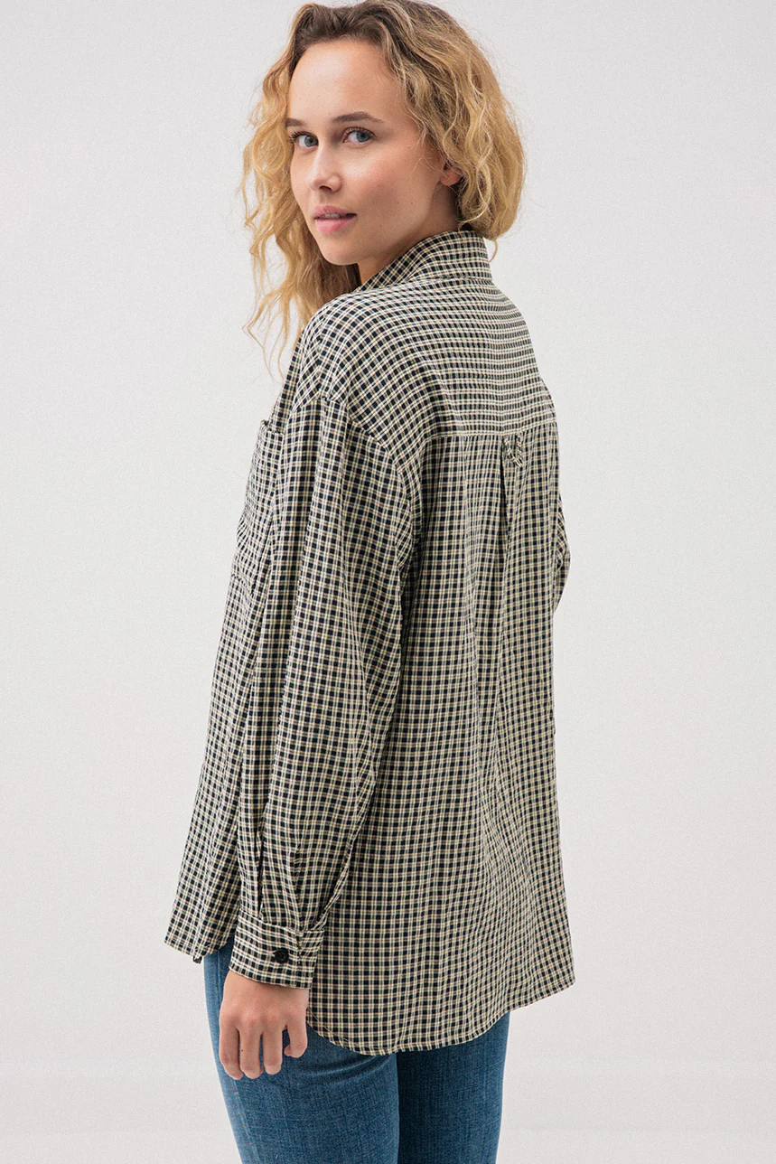La blouse ample à carreaux - Image 4