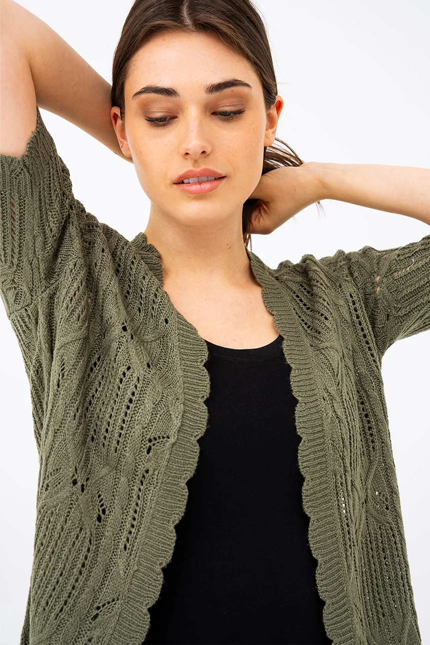 Le cardigan ouvert en tricot - Image 3
