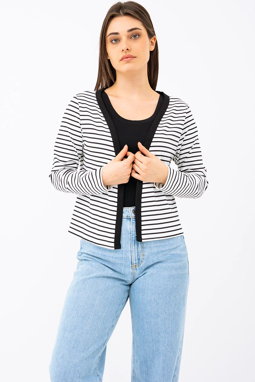 Le cardigan léger à rayures - Image 2