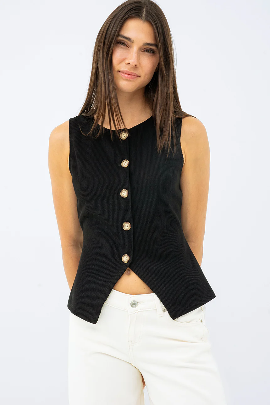 La camisole uni aspect veste - Image 5