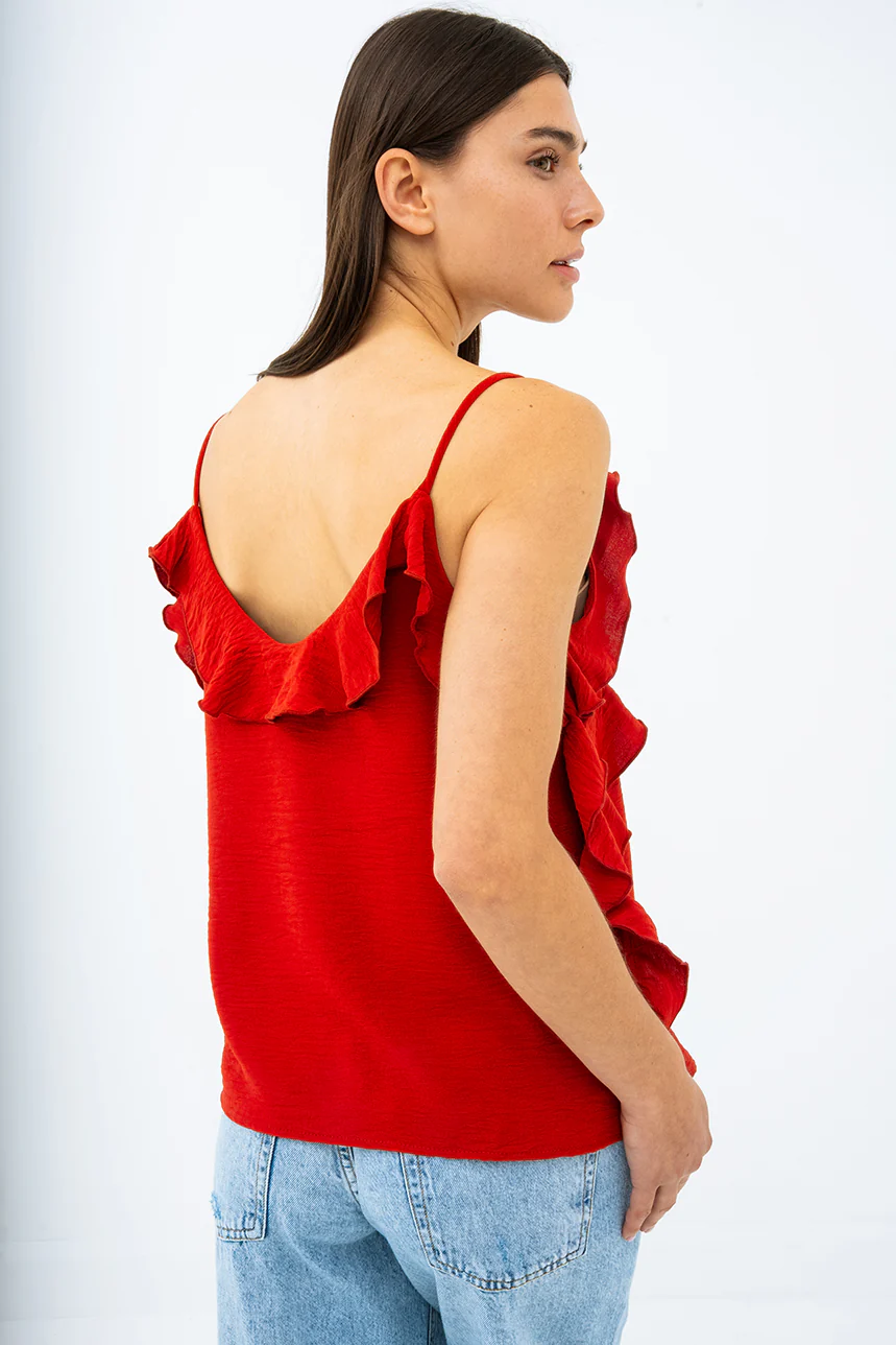 La camisole à volants fines bretelles - Image 3