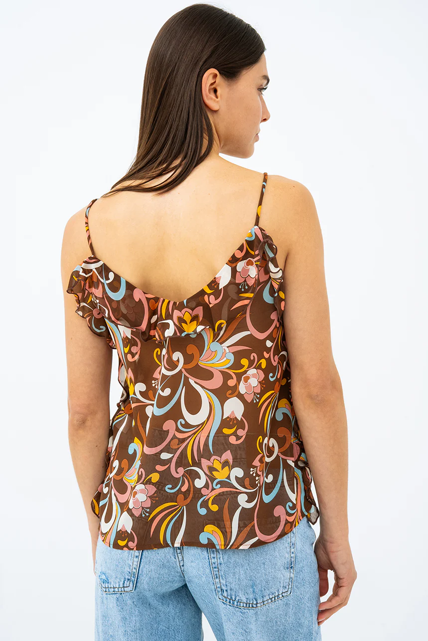 La camisole à volants fines bretelles - Image 6