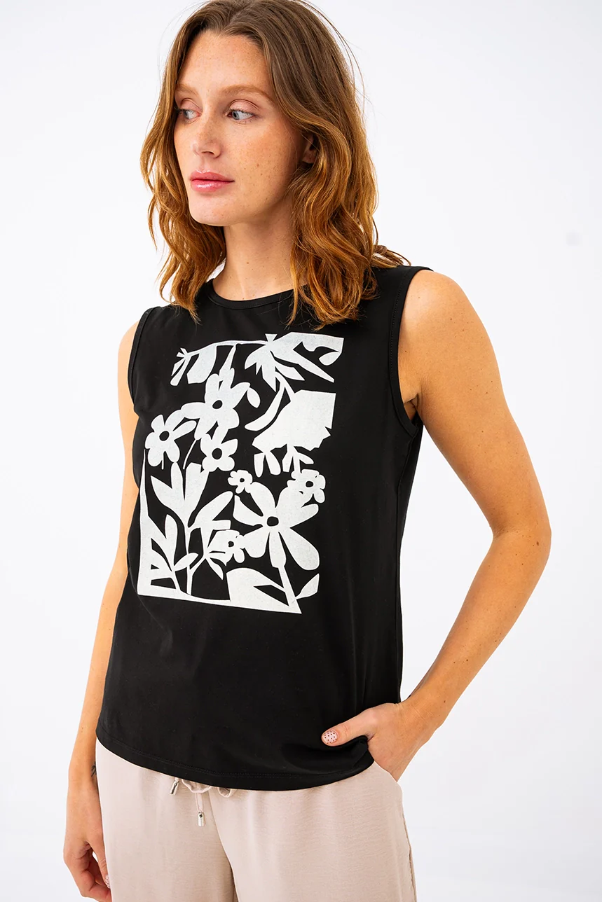 La camisole imprimé carré de fleurs - Image 2