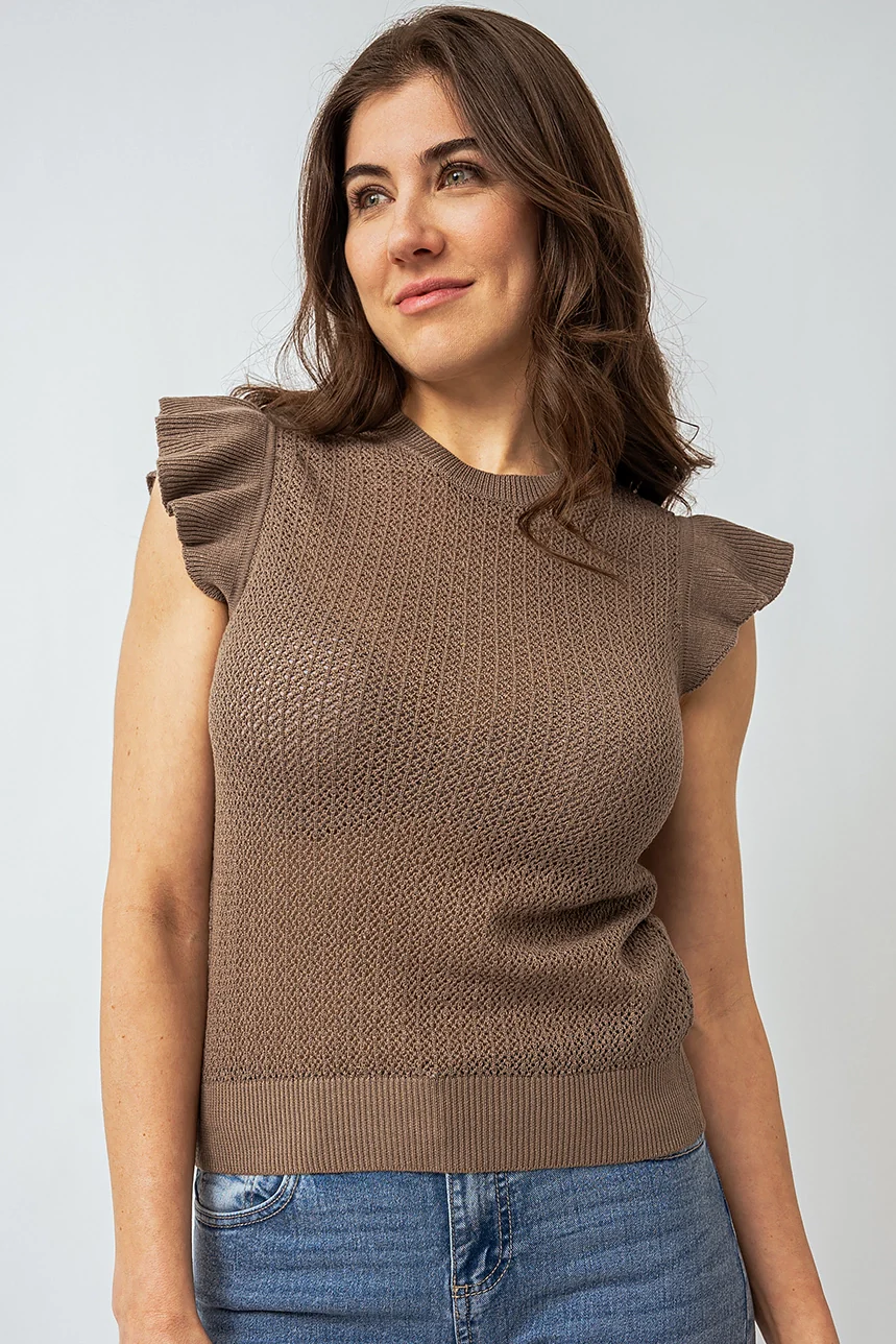 La camisole en crochet manches à volants - Image 2