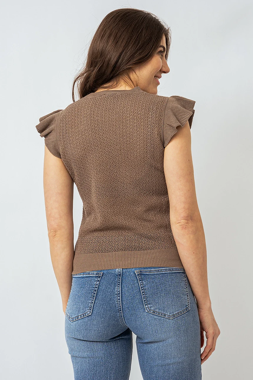 La camisole en crochet manches à volants - Image 4