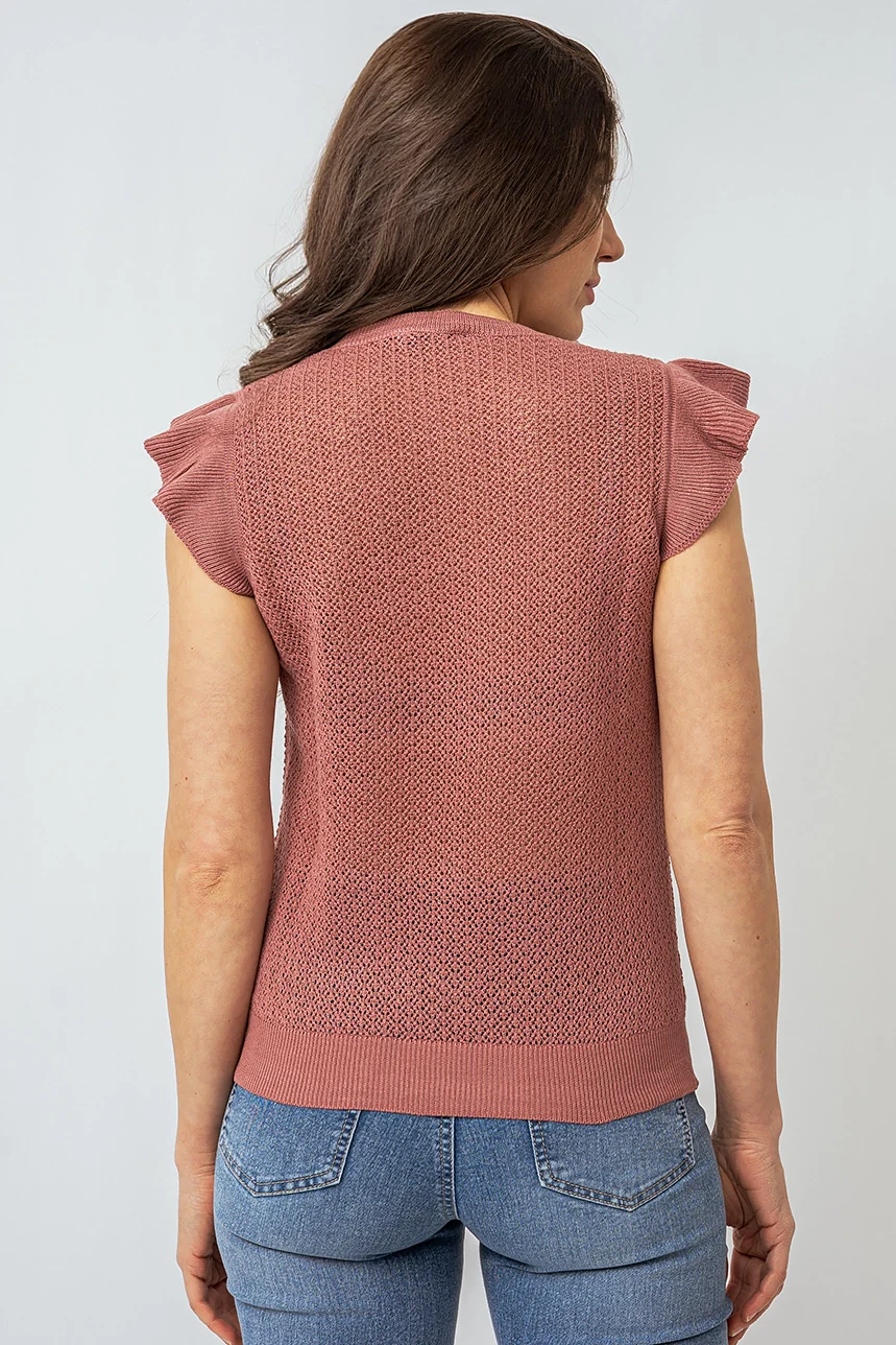 La camisole en crochet manches à volants - Image 7
