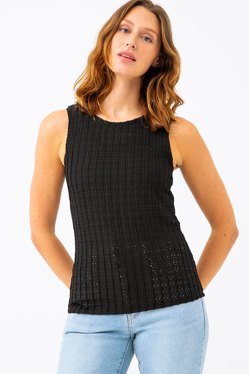 La camisole unie ajourée - Image 2