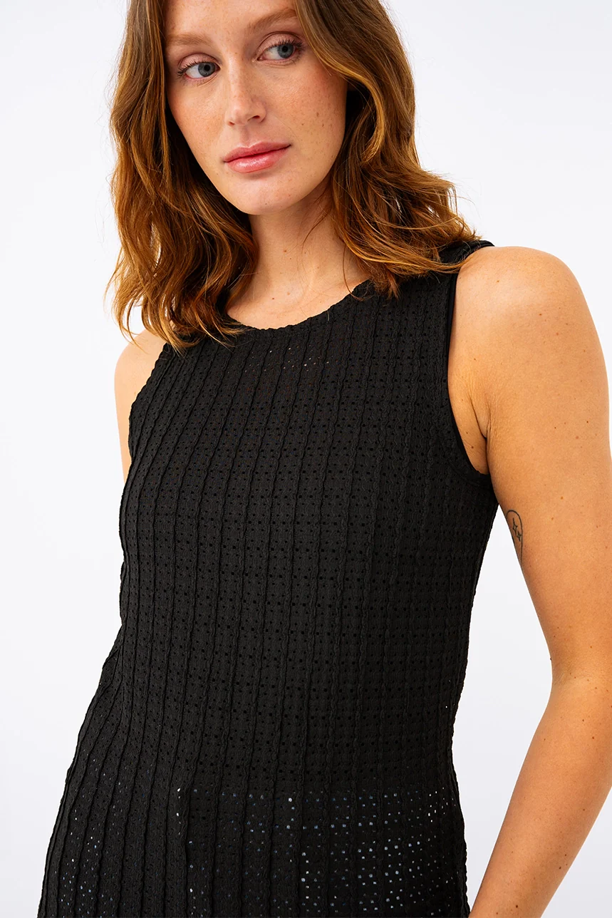 La camisole unie ajourée - Image 3