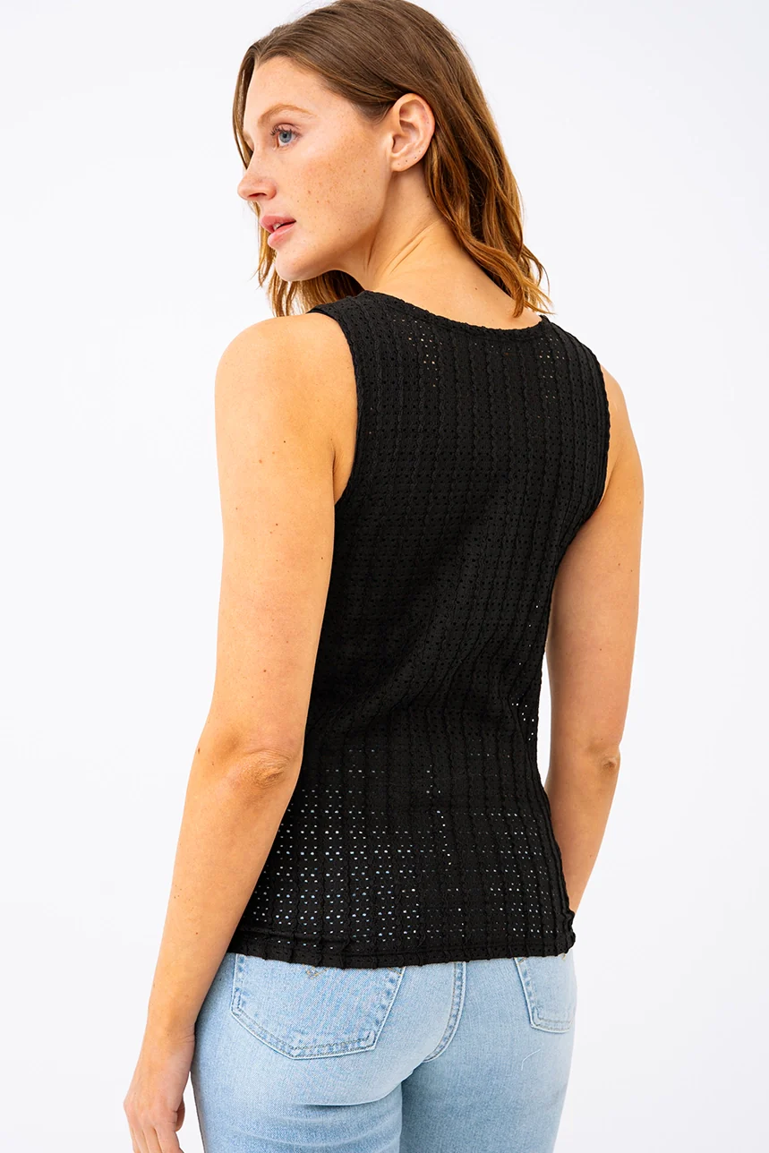 La camisole unie ajourée - Image 4