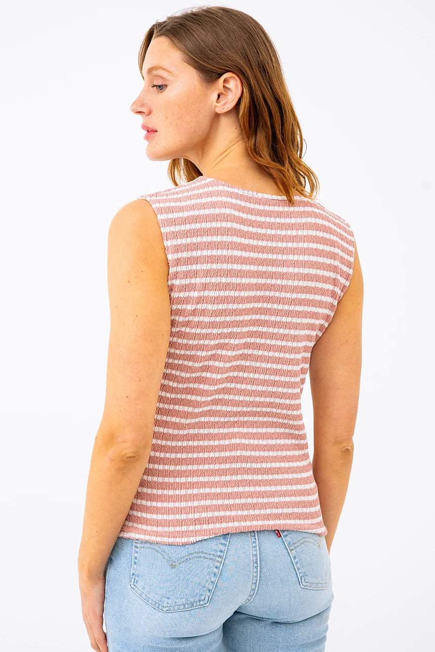 La camisole texturée à rayures - Image 3