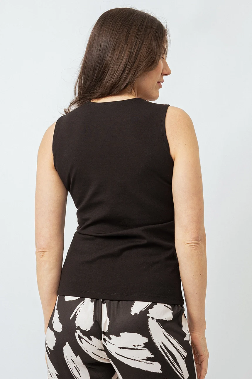 La camisole unie col carré - Image 5