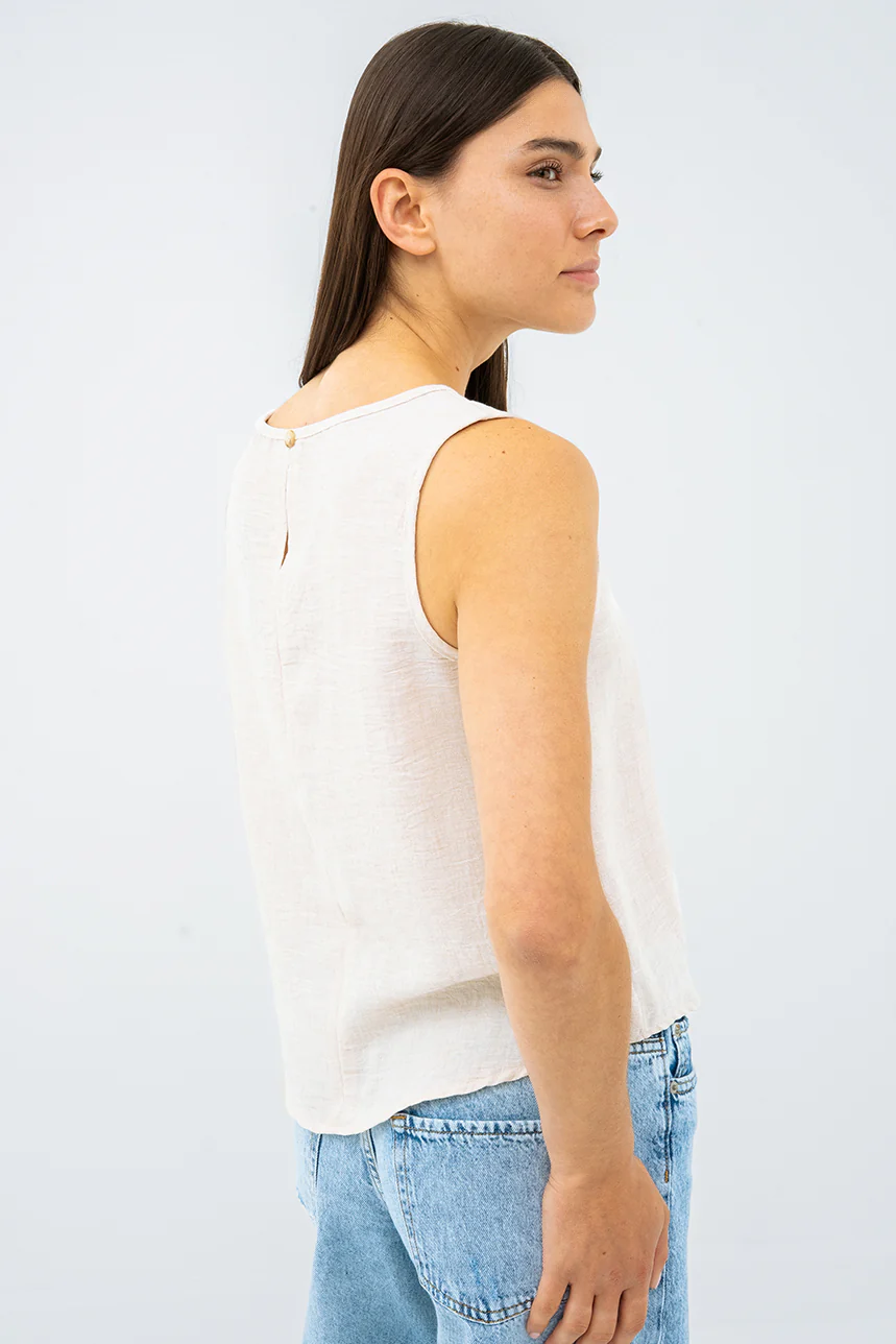 La camisole ample aspect lin - Image 5
