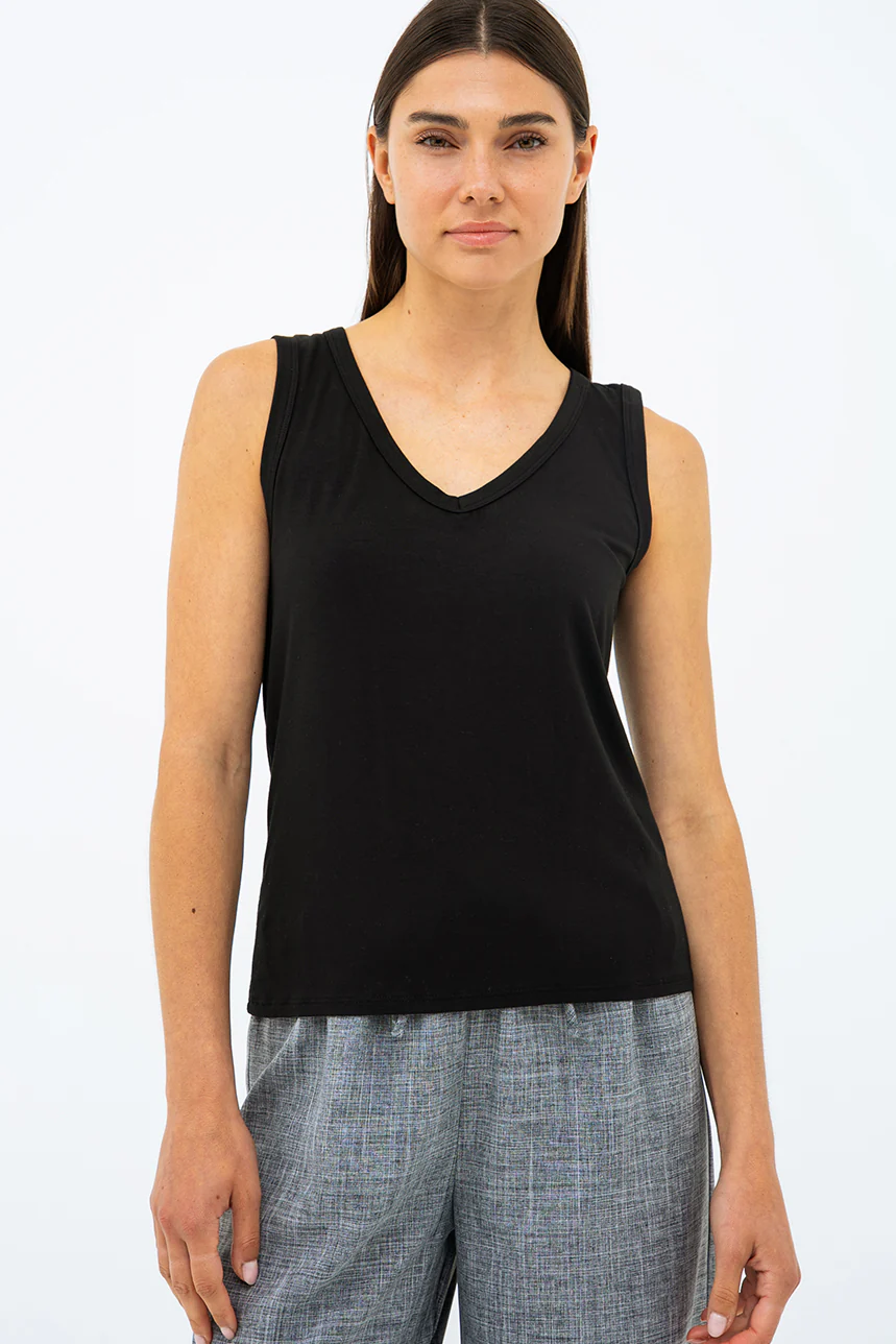 La camisole unie fluide col en V - Image 6