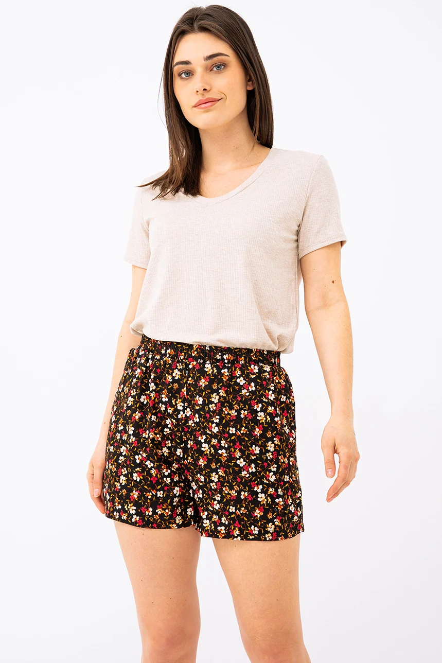 Le short fleuri taille élastique - Image 3