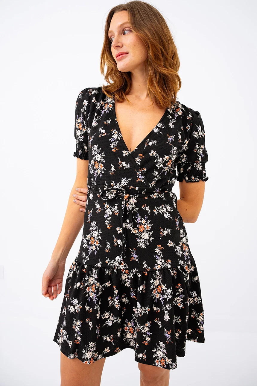 La robe imprimé floral jupe volantée - Image 2