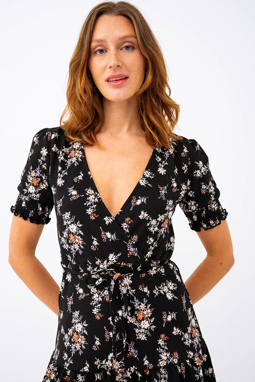 La robe imprimé floral jupe volantée - Image 3
