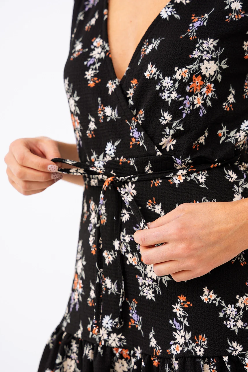 La robe imprimé floral jupe volantée - Image 4