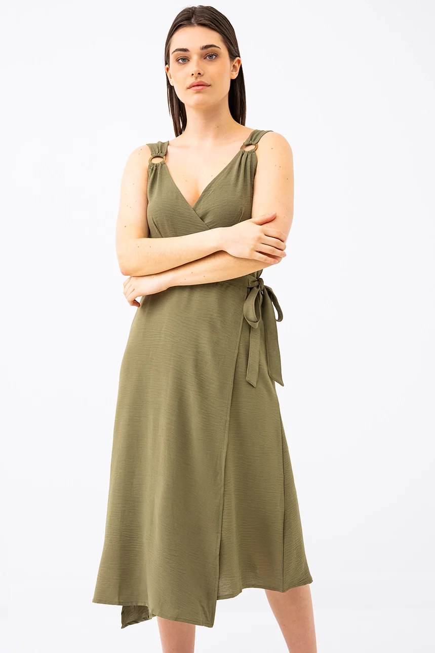 La robe portefeuille unie - Image 5