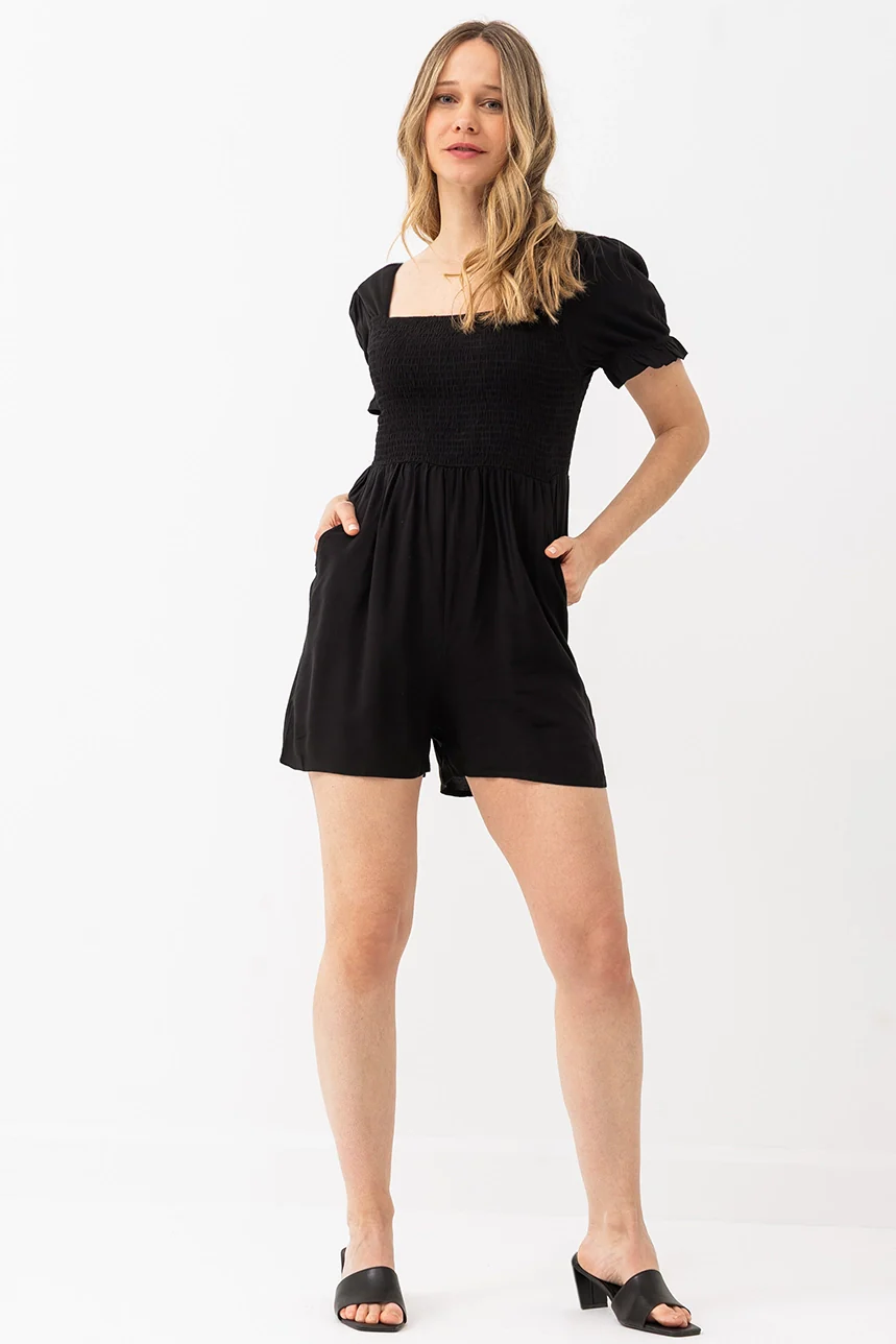 Le combishort noir fluide - Image 4