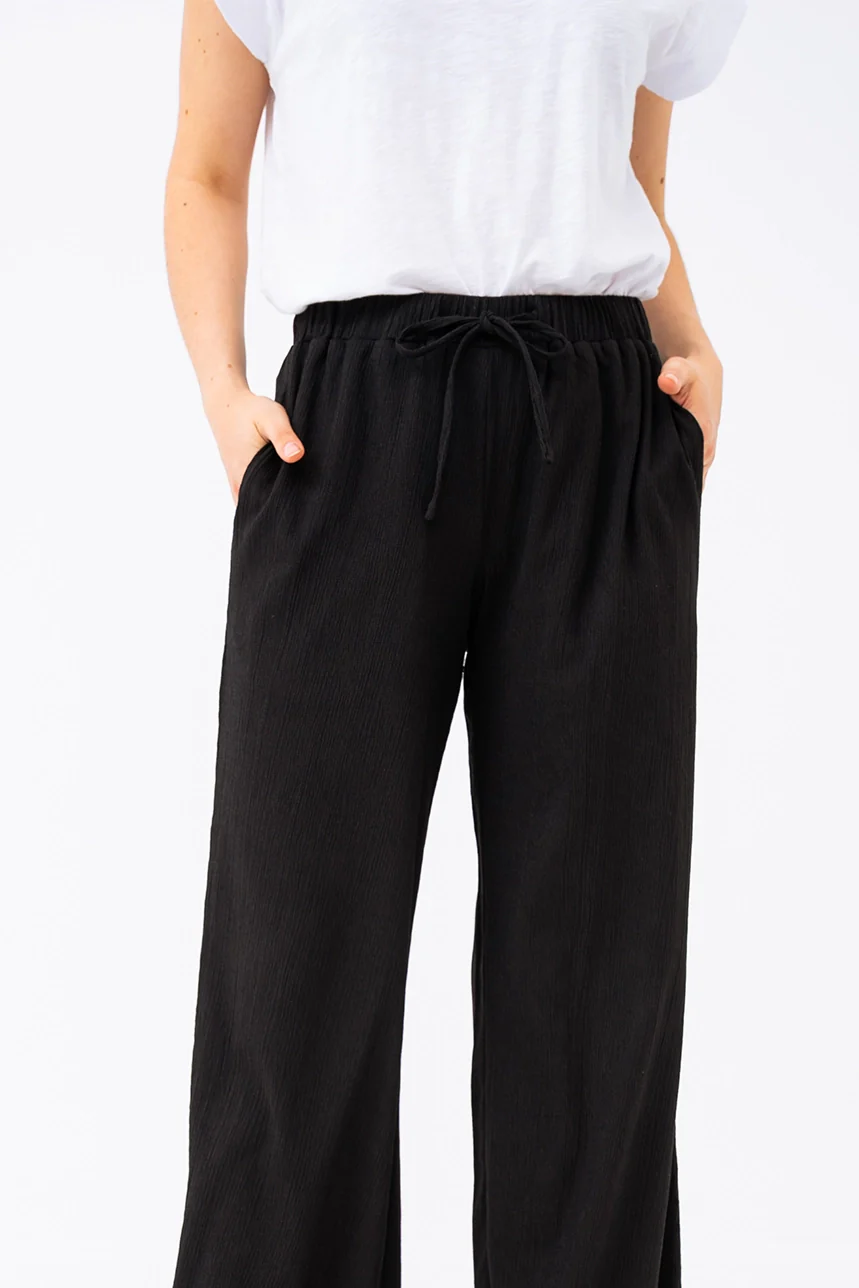 Le pantalon uni effet froissé - Image 2