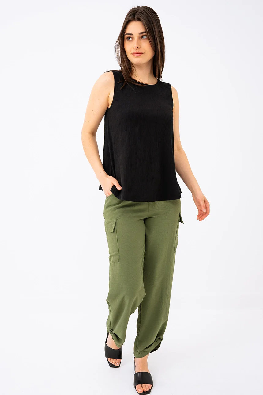 Le pantalon cargo effet froissé - Image 4