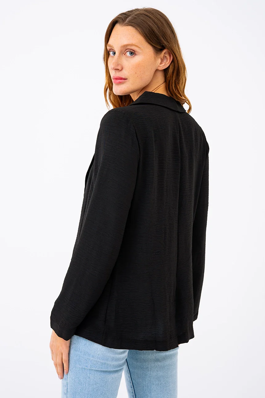 Le blazer uni effet froissé - Image 3