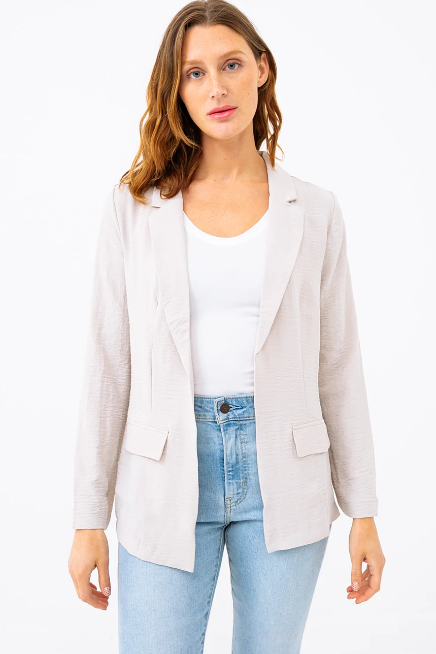 Le blazer uni effet froissé - Image 5