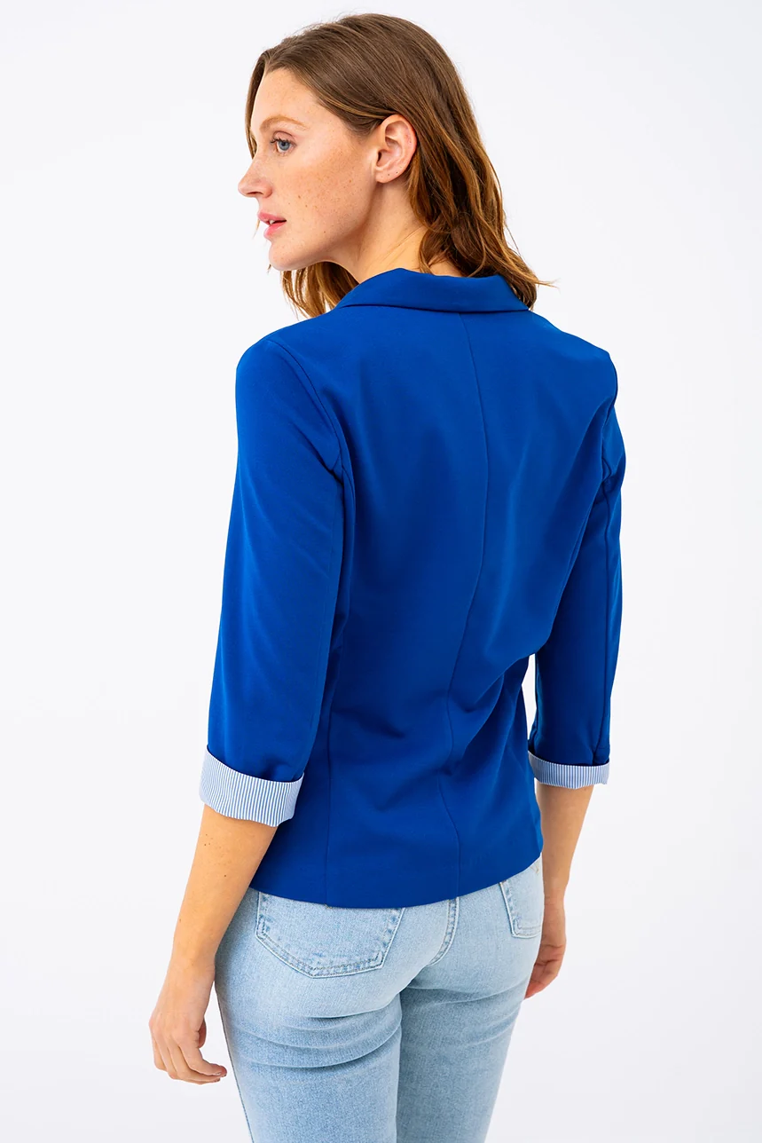Le blazer manches à revers contraste - Image 18