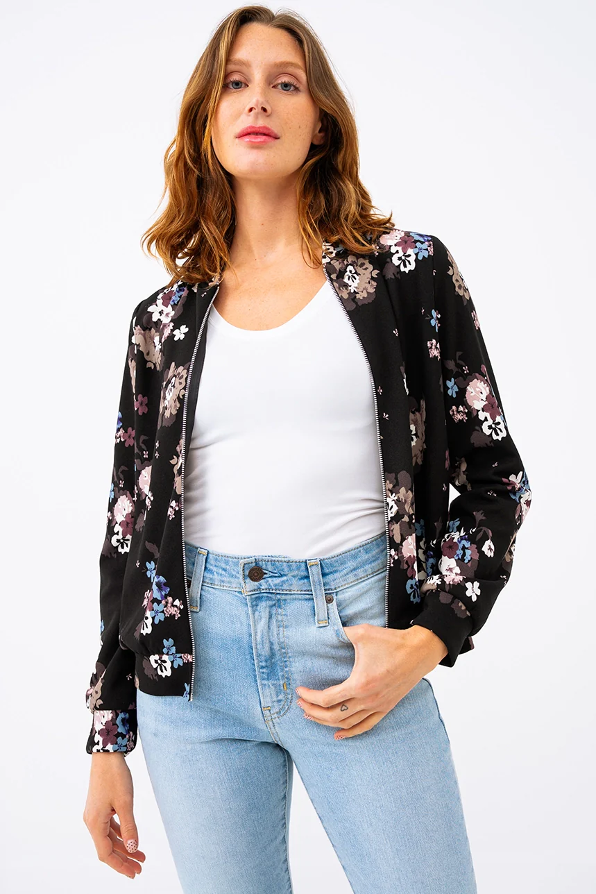 Le blazer fleuri style aviateur - Image 4