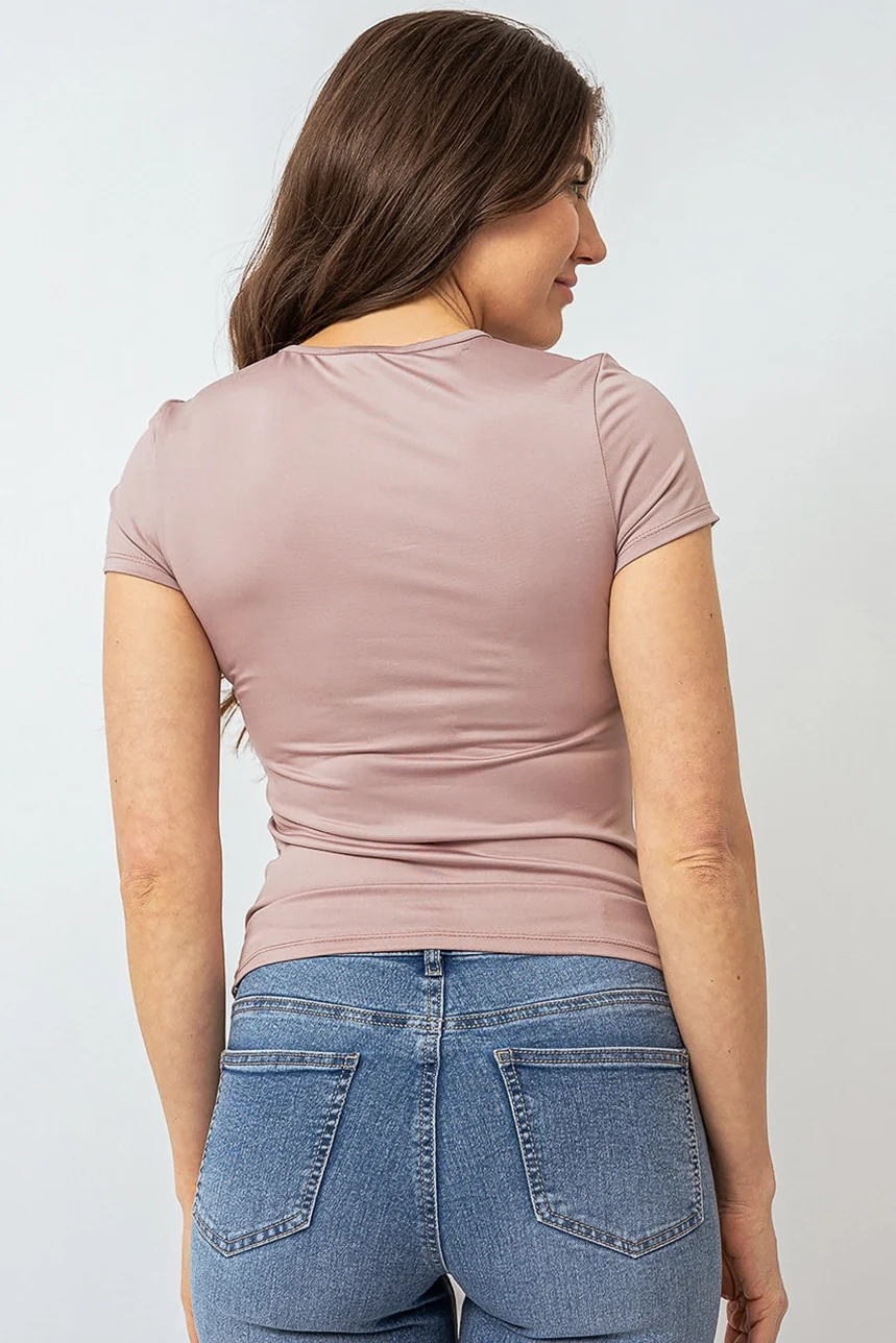 Le t-shirt satiné avec fronces - Image 2